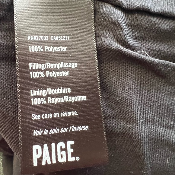 PAIGE ROSIE Grey metallic FLO bomber jacket size S , NWT - Picture 5 of 9